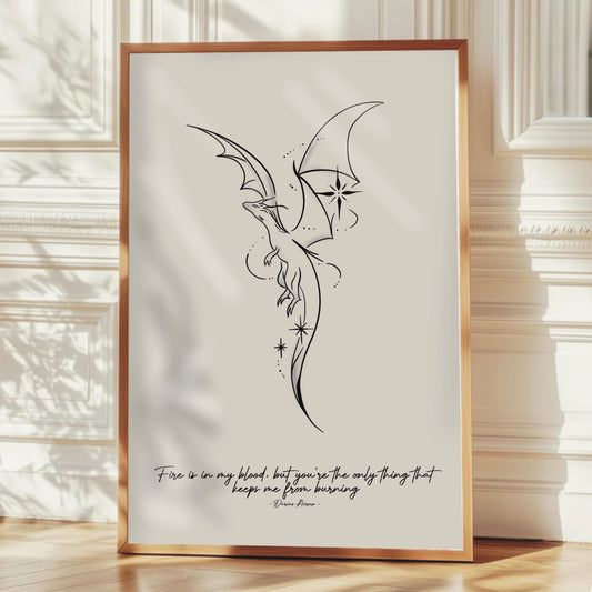 Zodiac Academy Inspired Print - Darius Acrux Dragon