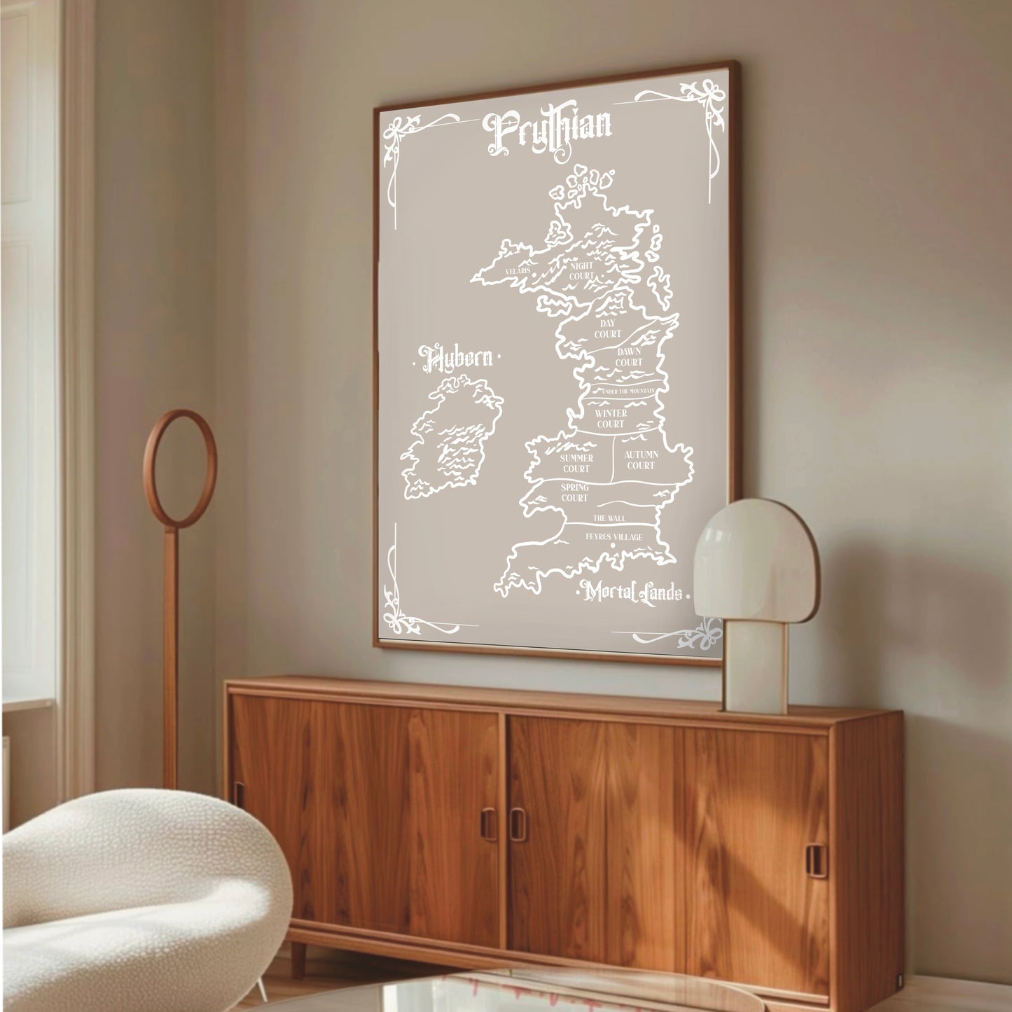 ACOTAR-inspired Prythian Map Wall Print