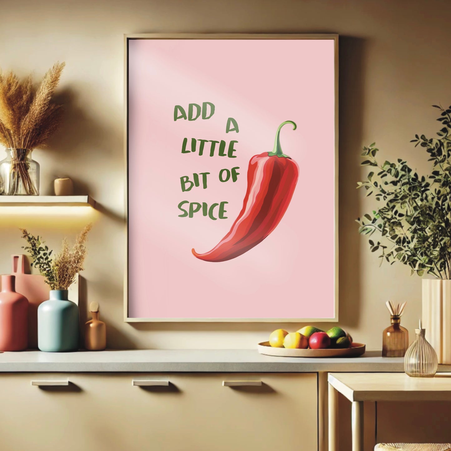 Kitchen Wall Print - "Add a Little Bit of Spice"