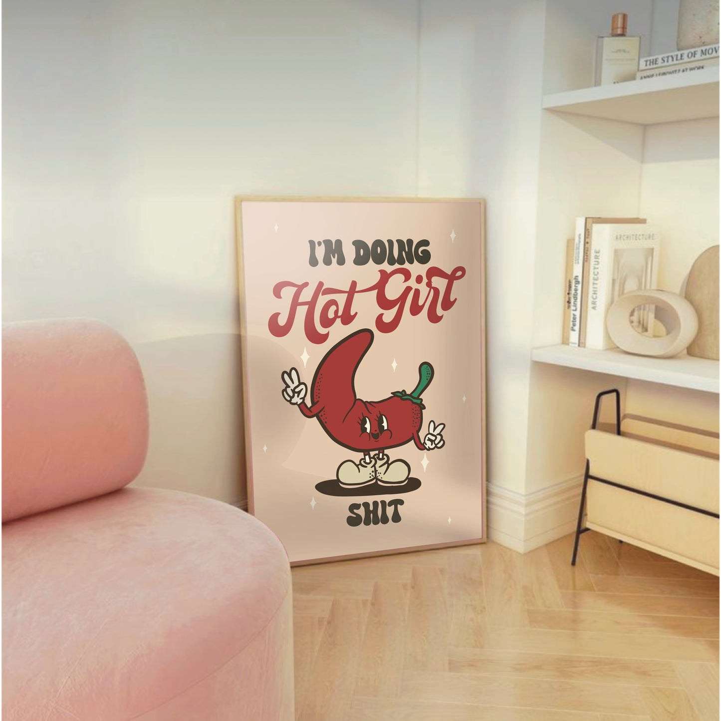 Retro Character Print- "I'm Doing Hot Girl Shit"