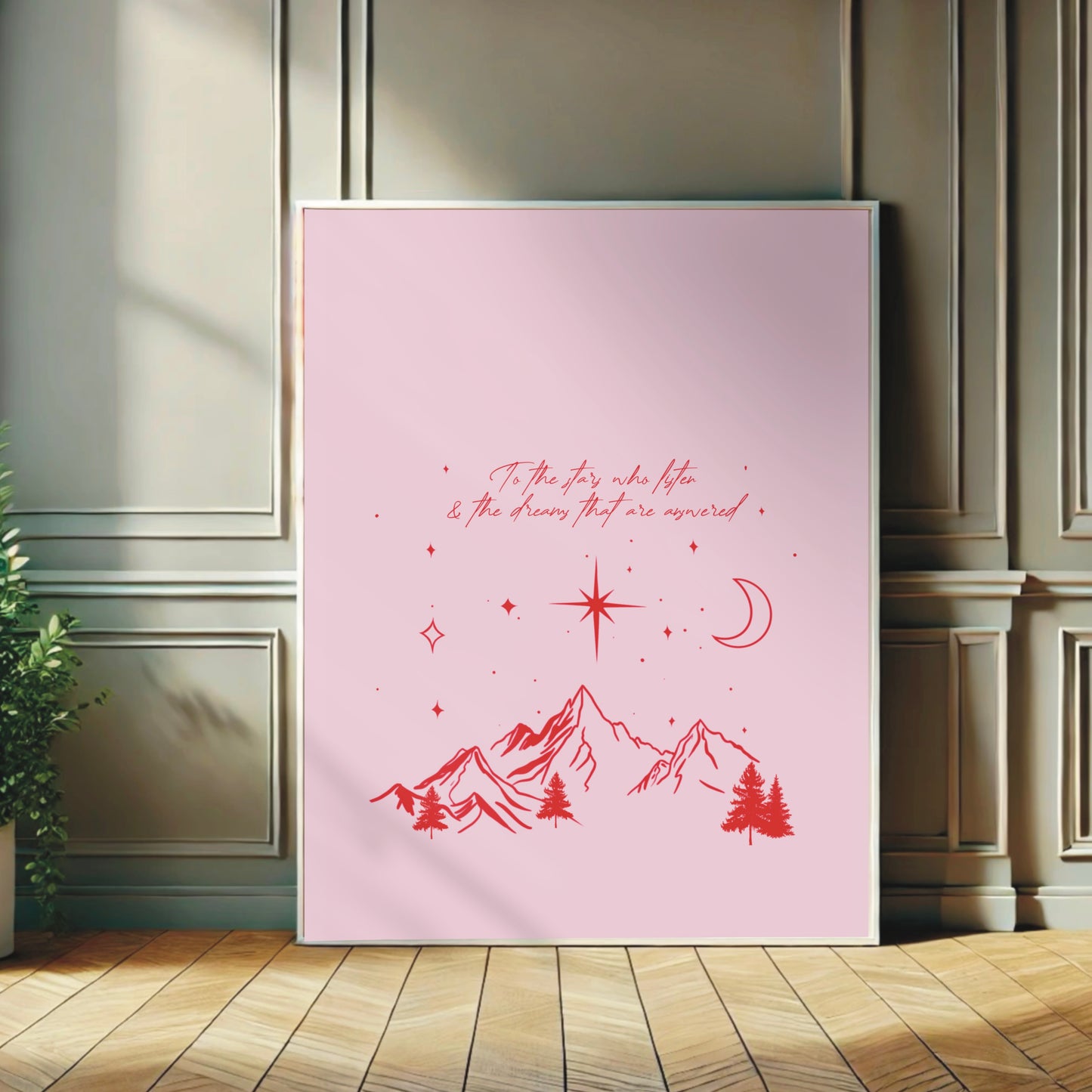 Acotar-inspired "To The Stars Who Listen" Wall Print