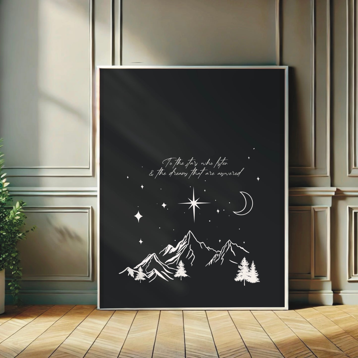 Acotar-inspired "To The Stars Who Listen" Wall Print